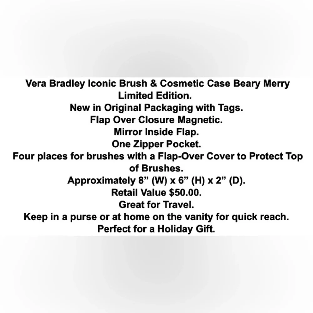 Vera Bradley never used